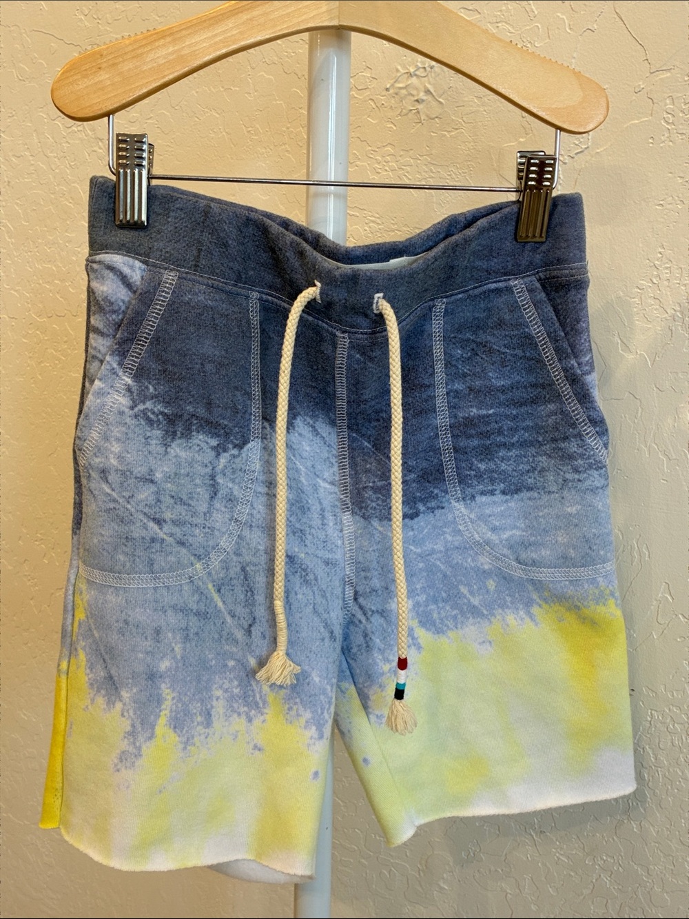 Sol Angeles Blue, Yellow & White Tie-Dye Kids Shorts